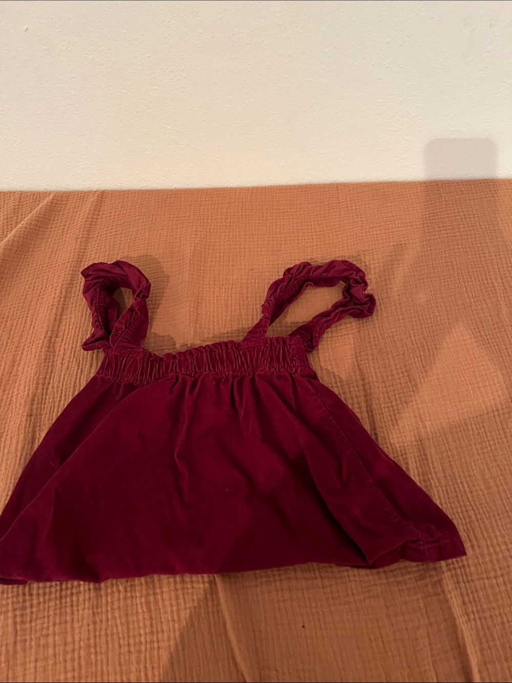 Carter's Burgundy Ruffled-Strap Girls Tank Top